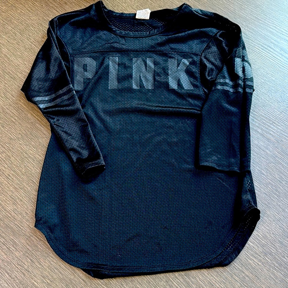 PINK Victoria's Secret Black Jersey  Top